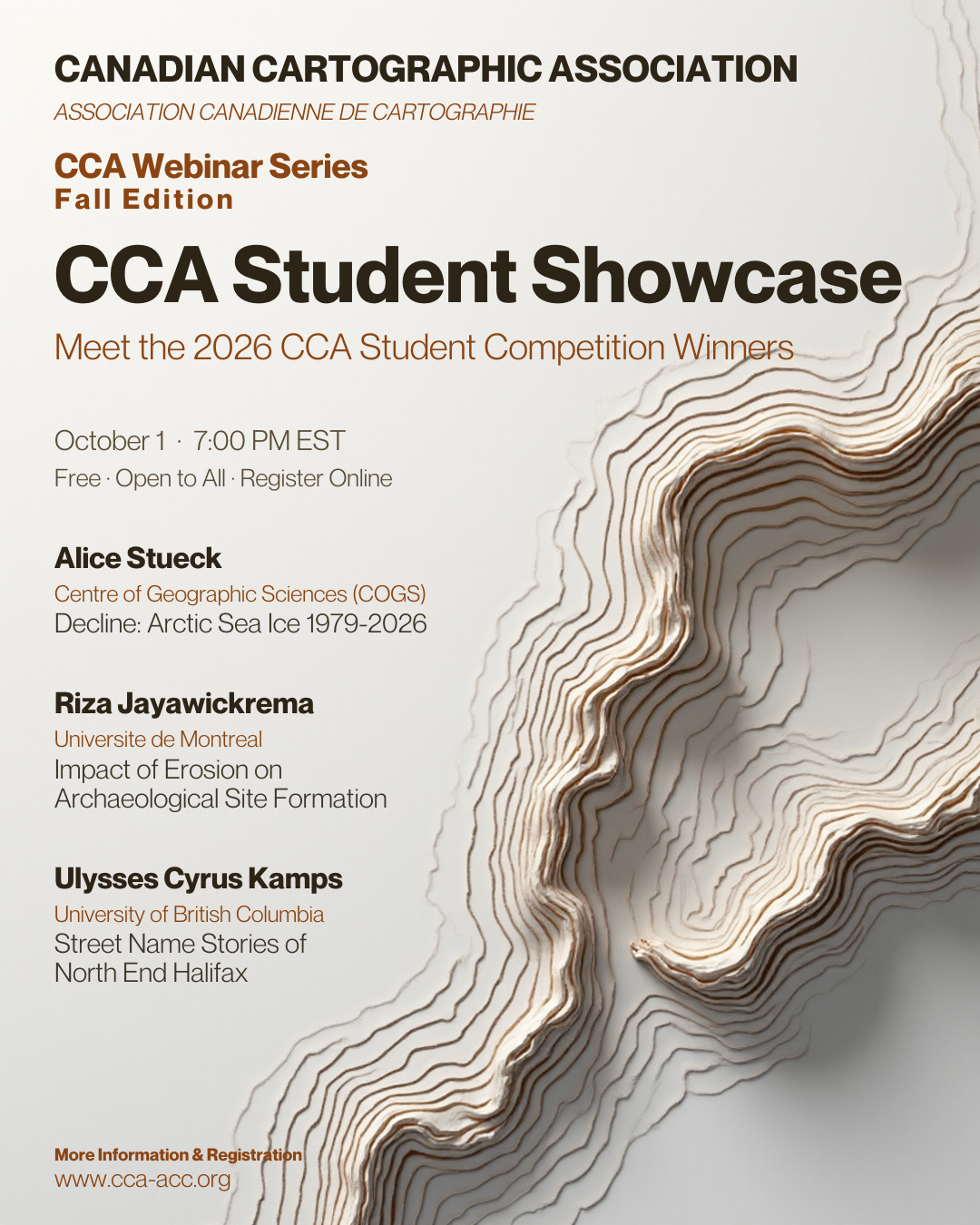 Canadian Cartographic Association 21 CCA Student Showcase