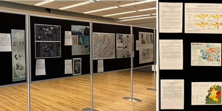 Map Competition displays at Confluence 2025 (CCA/CAG 2025 joint conference). Photos by Yegane Vahidi